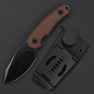 Kunwu STIFFY D. Brown Micarta, VANADIS 4 DLC - KNIFESTOCK