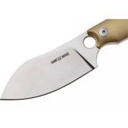 Giant Mouse GMF1-XL Alamă Milled / Lamă Satin Elmax / Teacă din Piele Burgundă - KNIFESTOCK
