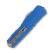 Microtech CYPHER II D/E STONEWASH FULL SERRATE BLUE 1242-12BL - KNIFESTOCK