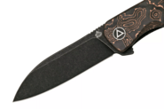 QSP Knife Otter, S35VN Blade, Copper Foil Carbon Fiber Handle QS140-B2 - KNIFESTOCK