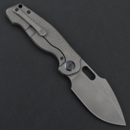 Kunwu Gringo Stonewashed S390 Honeydew Texture Titanium handle K712T-1S - KNIFESTOCK