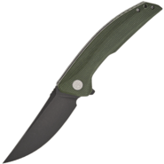 Petrified Fish PFP05 Deepsea Black Stonewash K110 Green Micarta PFP05GRMDW - KNIFESTOCK