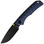Vosteed Marten 330 154CM Black Stonewash Dark Slate Blue Aluminum A1615 - KNIFESTOCK