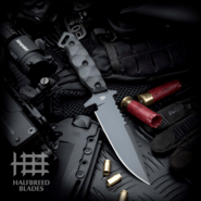 Halfbreed Blades Medium Infantry Knife - Fixed Blade MIK-03P Gen-2 BLK - K340 - KNIFESTOCK
