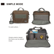 Magforce Recruit Briefcase - waxed cotton Brown #W0343BR - KNIFESTOCK