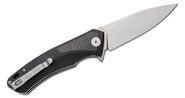Petrified Fish PF838 Pub Satin D2 Carbon Fiber With Black G10 PF838CS - KNIFESTOCK