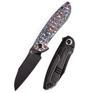 Kansept Prometheus Blackwash CPM S35VN White Blue Red Nebula Carbon Fiber K1040A2 - KNIFESTOCK