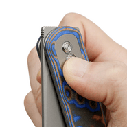 Vosteed Corgi 14C28N Stonewash,Blue Ocean Micarta - KNIFESTOCK