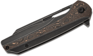 Kansept Shard Blackwash CPM S35VN Blackwash Titanium  + Copper Carbon Fiber K1006C1 - KNIFESTOCK