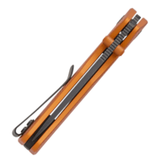 Vosteed Marten 154CM Black Stonewash Orange Aluminium A1606 - KNIFESTOCK