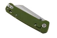 QPS Penguin Glyde 14C28N, finitura a 2 toni stonewash - satinata, Manico: FRN verde OD - KNIFESTOCK