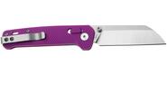QPS Penguin Glyde 14C28N, finitura a 2 toni stonewash - satinata, Manico: Viola FRN QS - KNIFESTOCK