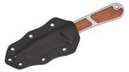 CIVIVI Mini Elementum Fixed Blade Neck Knife Guibourtia Wood Handle Satin Finished Nitro-V Blade - KNIFESTOCK