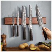 Dellinger Wooden magnetic strip (wallnut) 430x65x20mm - KNIFESTOCK
