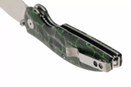 QSP Knife Turtle Punk, Liner lock, 14C28N stonewashed, Black/Green G10 QS158-C1 - KNIFESTOCK