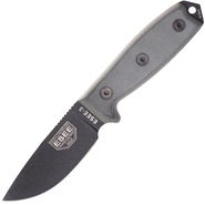 ESEE KNIVES MODEL 3 Black Blade, Gray Handle 3P-BM-B with Sheath + Clip and Molle-Back - KNIFESTOCK