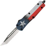CobraTec Medium FS-3 Cerakote Texas Flag Tanto Serrated 06CT113 - KNIFESTOCK