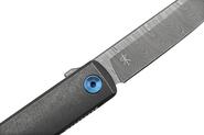 Couteau Pliant Fox Knives FOX CHNOPS DAMASTEEL DS93X, MANCHE ET ENTRETOISE EN TITANE PVD VIOLET FX-5 - KNIFESTOCK