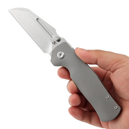 Kansept Dreadnaught Stonewashed CPM S35VN, Stonewashed Ti - KNIFESTOCK