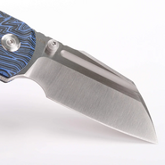 Vosteed Hedgehog S35VN Satin &amp; Brushed Black &amp; Blue GT-Mascus A1302 - KNIFESTOCK