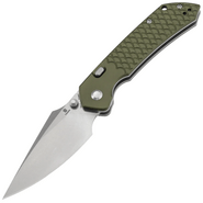 Tenable Knives Fenrir Stonewashed Nitro V,Green Anodized Aluminum+  Fishscale B1034H7 - KNIFESTOCK