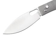 CJRB Sasaya Titan Gray, Satin S35VN, Milled Titanium J1959G-GY - KNIFESTOCK