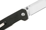QPS Penguin V2 D2, finitura a 2 toni stonewash - satinata, Manico: Micarta marrone scuro Q - KNIFESTOCK