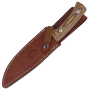 MUELA 170mm blade, full tang knife, brown / mustard Jute MICARTA handle JABALI-17G - KNIFESTOCK