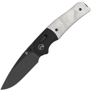 QPS Vault 14C28N, Svart stonewash, Handtag: Anodiserade aluminiumförstärkningar, G10 med - KNIFESTOCK