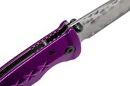 Mcusta Fusion Damascus Blade, Purple Anodized Aluminium Handle MC-162D - KNIFESTOCK