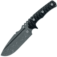 Fox/Wander Tactical Uro fixed Blade stainless steel Niolox Acid washed Blade, G10 black Handle - KNIFESTOCK