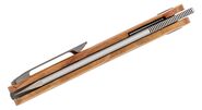Petrified Fish PFE04 Scholar Satin 154CM Olive wood PFE04WO - KNIFESTOCK