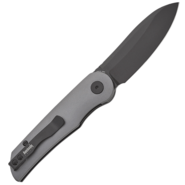 Petrified Fish PFE16 El Camino Black Stonewashed N690 Hard anodizing Gray Aluminum PFE16GAADW - KNIFESTOCK