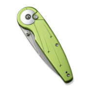 Civivi Starflare Lime Green Aluminum HandleSatin Finished Nitro-V BladeButton Lock C23052-3 - KNIFESTOCK