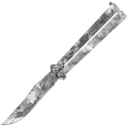 JKR WHITE/BLACK SNAKE FAN LEAF 10.4 CM JKR0707 - KNIFESTOCK