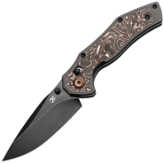 Kansept Apollo Blackwash CPM S35VN Blackwash Titanium, Copper CF Crossbar lock K2107V3  - KNIFESTOCK