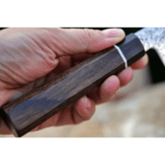 Dellinger Bread Knife Suncraft VG-10 Black Damascus 220 mm - KNIFESTOCK