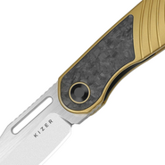 Kizer Raze S45VN, Kőmosott + Lapos Kefe, Titán &amp; CF Ki3720A3 - KNIFESTOCK