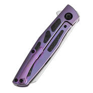 KANSEPT Cru Stonewashed CPM S35VN 0.118" / 3.0mm Purple Anodized Titanium &amp; Shredded CF K1092A2 - KNIFESTOCK