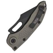 Microtech STITCH BLACK FULL SERRATE NATURAL CLEAR 169-3NC - KNIFESTOCK