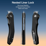 Civivi Bluetick Black G10 HandleSatin Finished 14C28N BladeNested Liner Lock C23050-1 - KNIFESTOCK