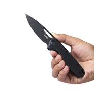 KUBEY Doris Couteau Pliant Front Flipper avec Liner Lock Manche Noir G10 KU324E - KNIFESTOCK