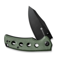 Sencut Excalis Green Canvas Micarta Handle Black 9Cr18MoV BladeLiner Lock S2306 - KNIFESTOCK