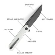 BESTECHMAN Dundee D2 White BMK01i - KNIFESTOCK