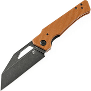 Kansept Egress Black Stonewashed CPM-S35VN Brown Micarta K1033A2 - KNIFESTOCK