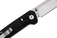QPS Penguin Glyde 14C28N, finitura a 2 toni stonewash - satinata, Manico: FRN Nero QS1 - KNIFESTOCK