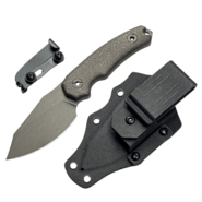Kunwu STIFFY D. KNFS Limited Edition 50pcs VANADIS 4 Stonewashed + Honeydew Titanium Stonewashed - KNIFESTOCK