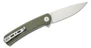 SENCUT Neches Green Micarta Handle Satin Finished 10Cr15CoMoV Blade SA09C - KNIFESTOCK