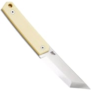 Brisa Kwaiken 90-Ivory micarta M390 Scandi Kwaiken sheath - cognac BRS-332-66149-66148 - KNIFESTOCK