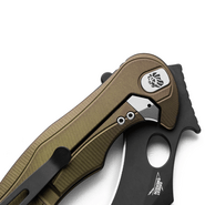 LionSteel L.E.One Mid Kokkupandav nuga VANA MUST M390 tera, ROHELINE alumiiniumkäepide - KNIFESTOCK